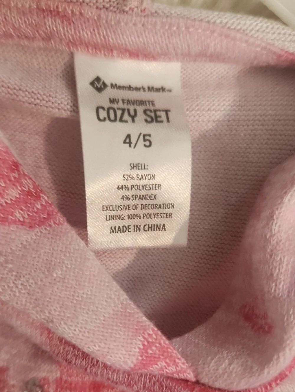 Pink Tie-Dye Heart Sequin Hooded Loungewear Set - Girls Size: 4-5